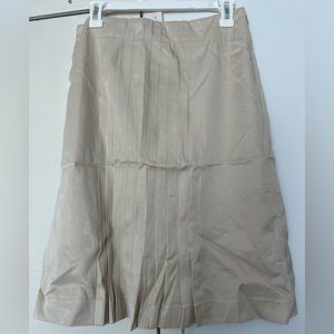 EUC Martin + Osa Pleated Champagne A-Line Skirt! Sz 4